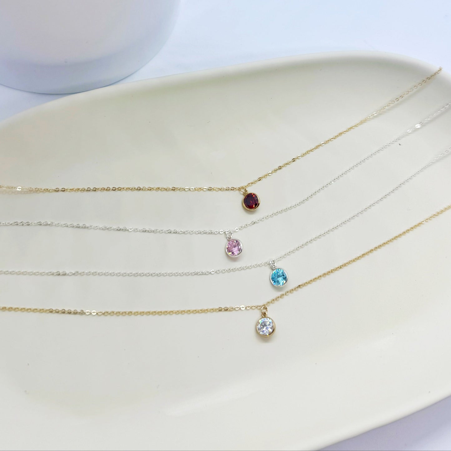 Dainty Birthstone Necklace