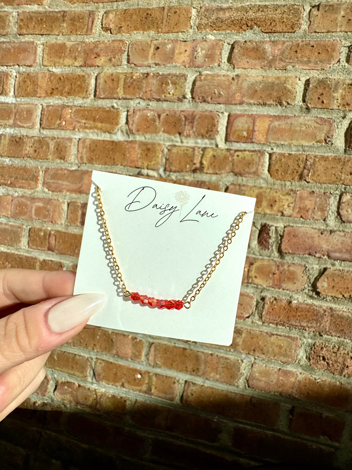 Birthstone Bar Necklace