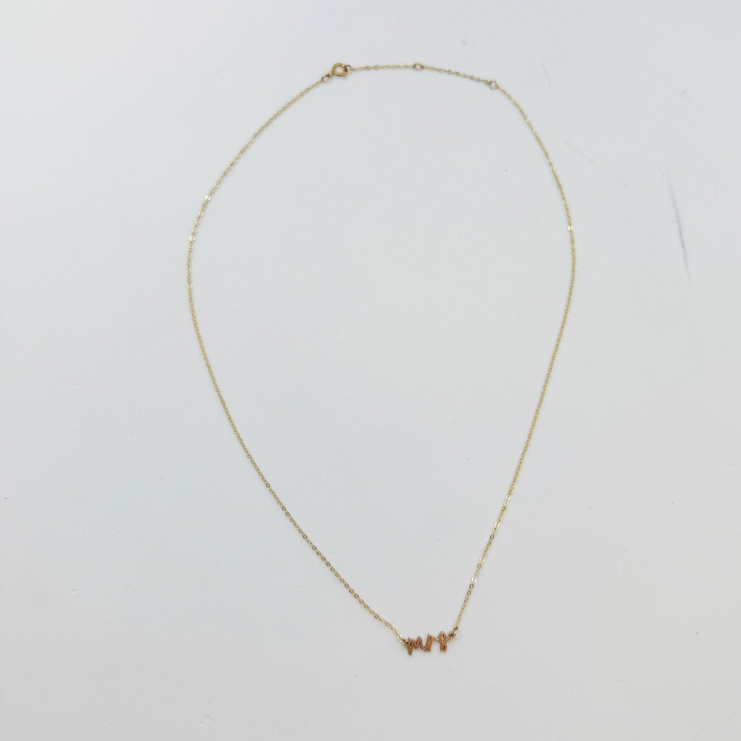 'Mrs' Charm Necklace