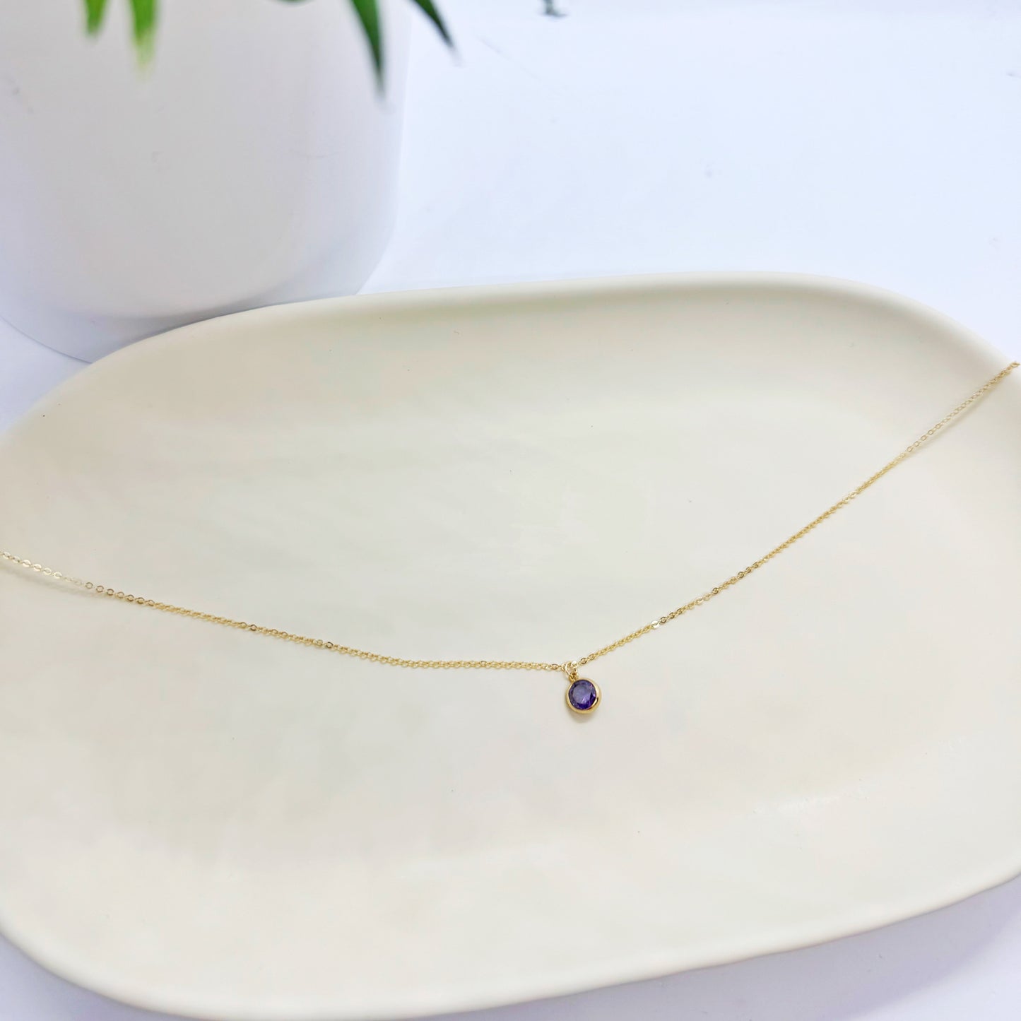 Dainty Birthstone Necklace