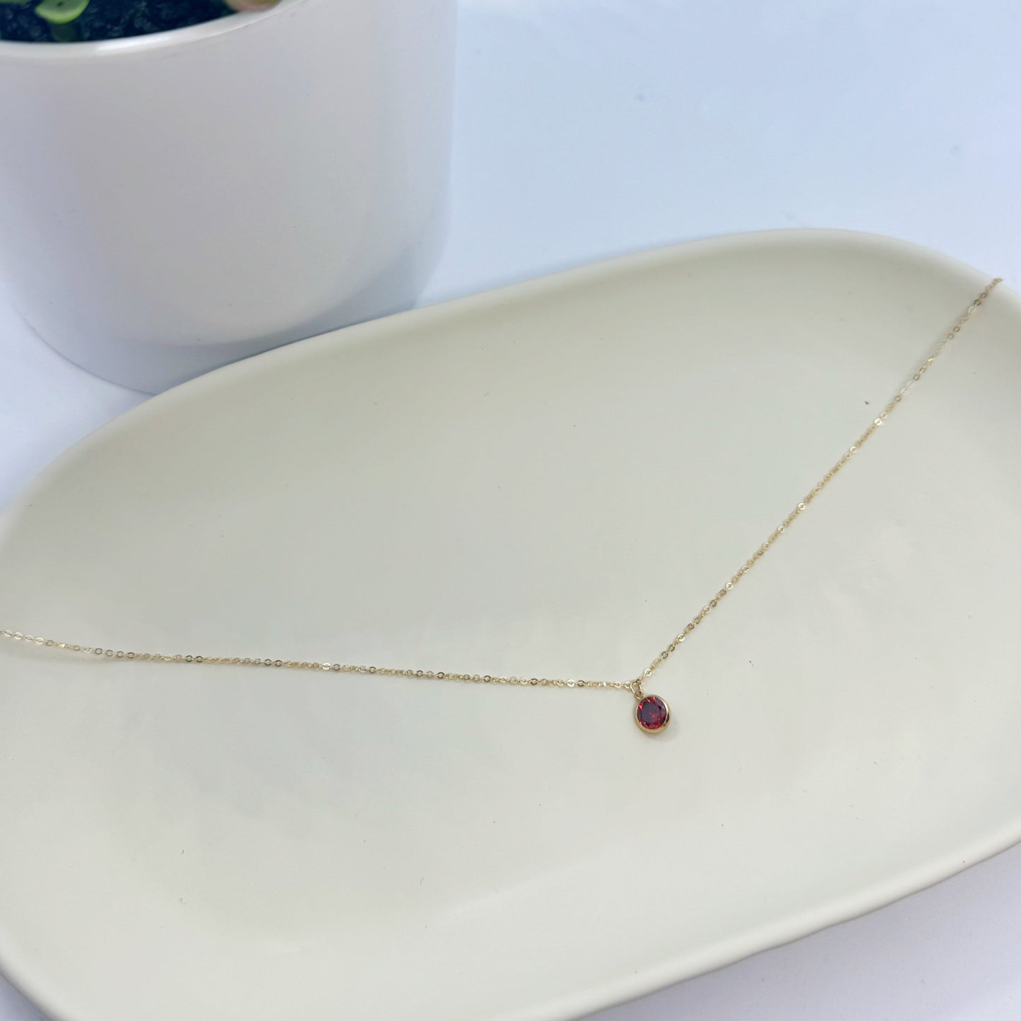 Dainty Birthstone Necklace