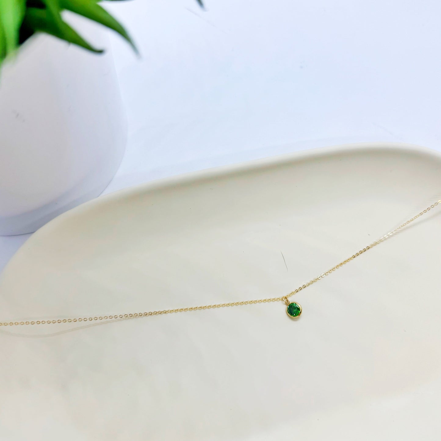 Dainty Birthstone Necklace