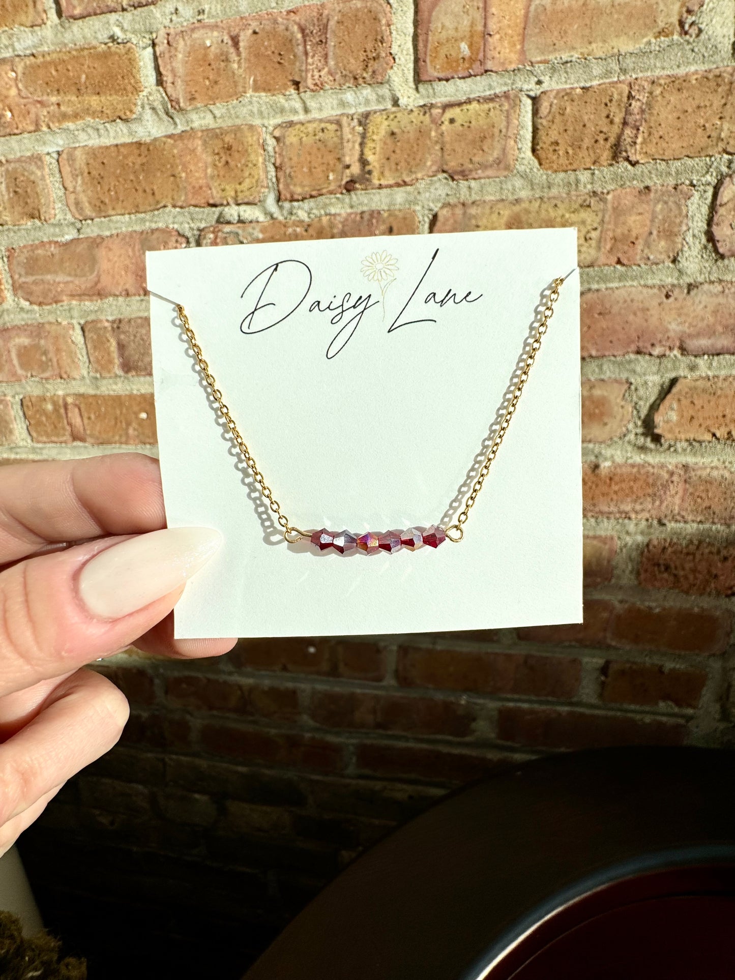 Birthstone Bar Necklace