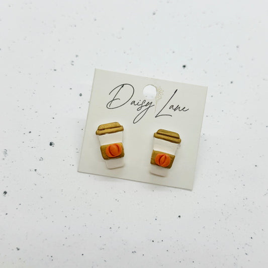 Pumpkin Spice Latte Studs
