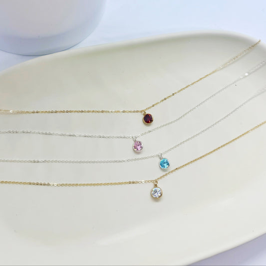 Dainty Birthstone Necklace