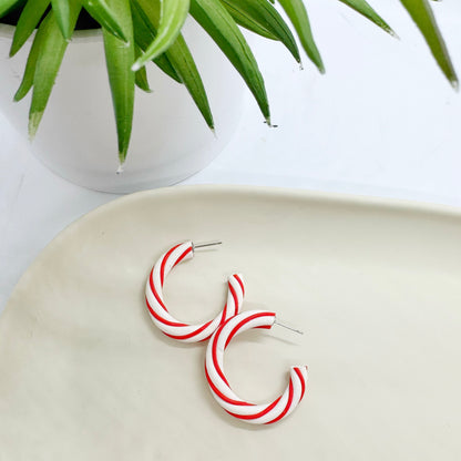 Peppermint Twist Hoops