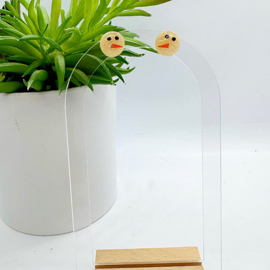 Snowman Shimmer Studs