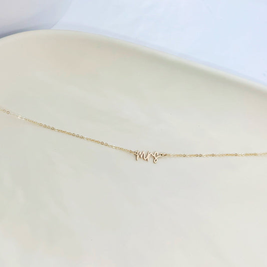 'Mrs' Charm Necklace