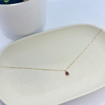 Dainty Birthstone Necklace