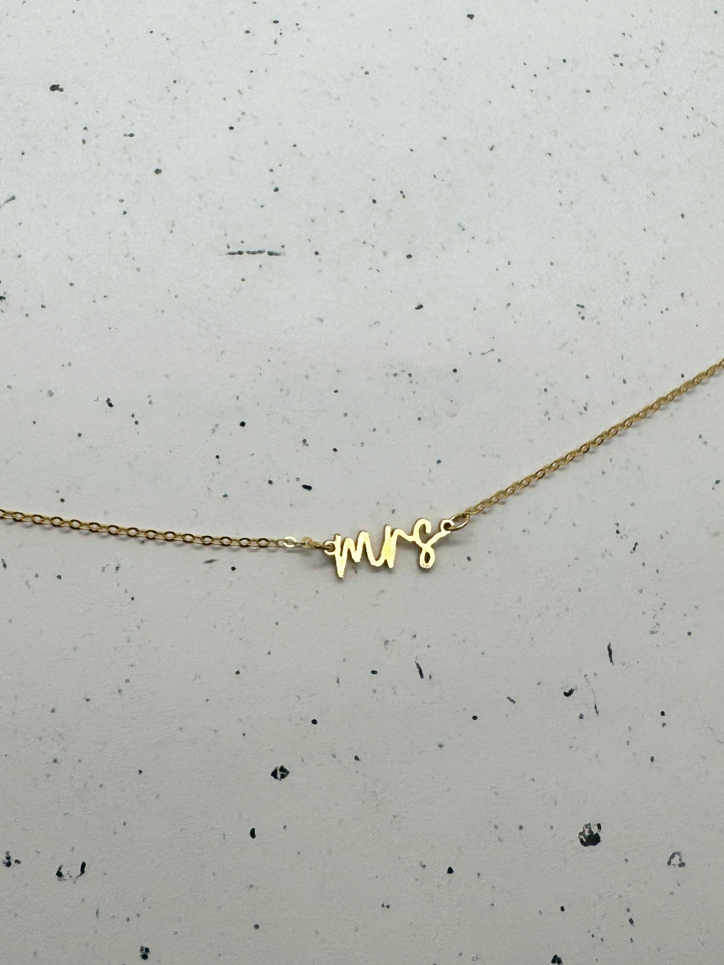 'Mrs' Charm Necklace